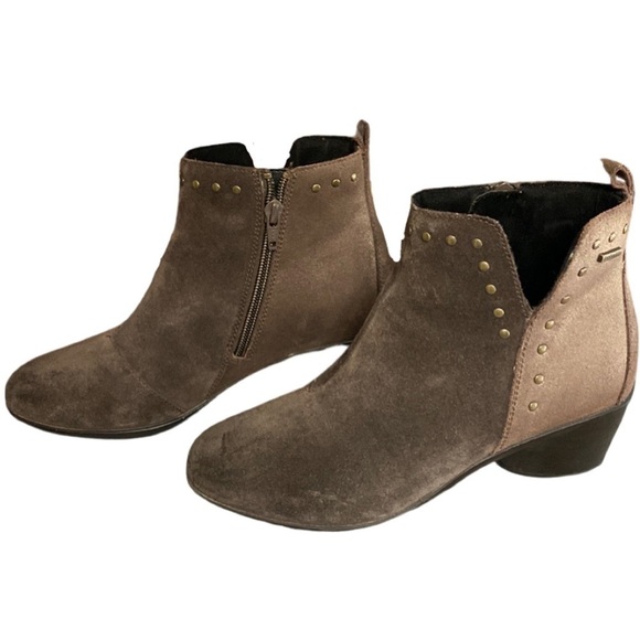 Romika Womens Daisy Studded Metallic Suede Ankle Boots, Volcano Brown, Size 5.5 - Picture 2 of 10